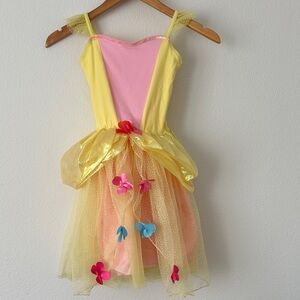 Pink Poppy pink/yellow fairy princess dress, flower and sequin detail sz 4/5